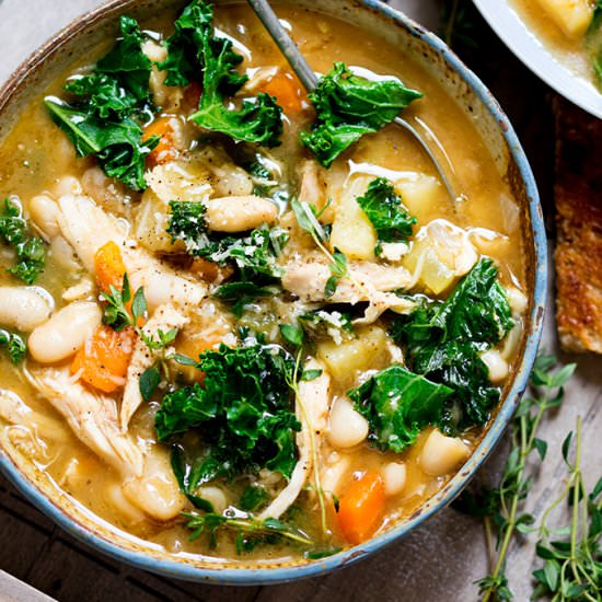 Tuscan style chicken soup