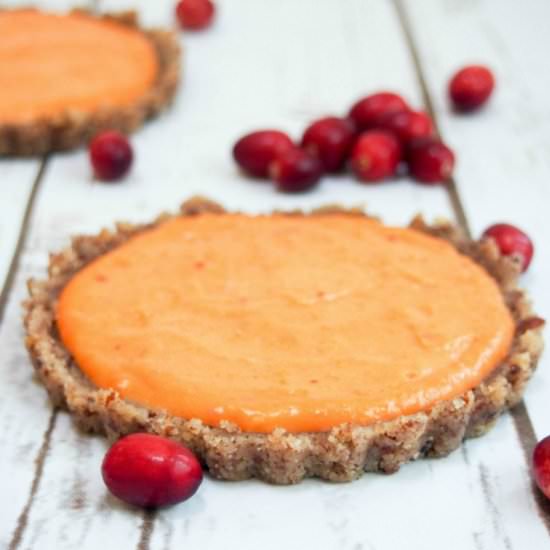Cranberry lemon curd tart