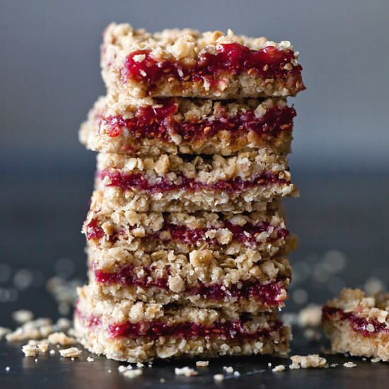 Raspberry Oats Bars