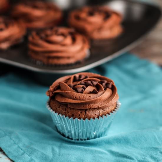 Double Chocolate Brownie Cupcakes