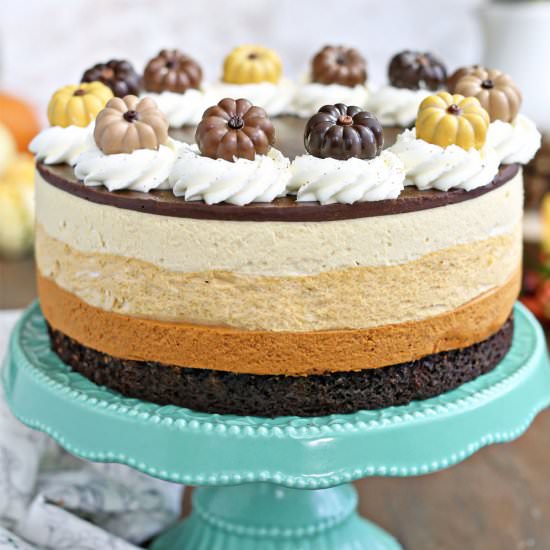 Pumpkin Chocolate Mousse Cake