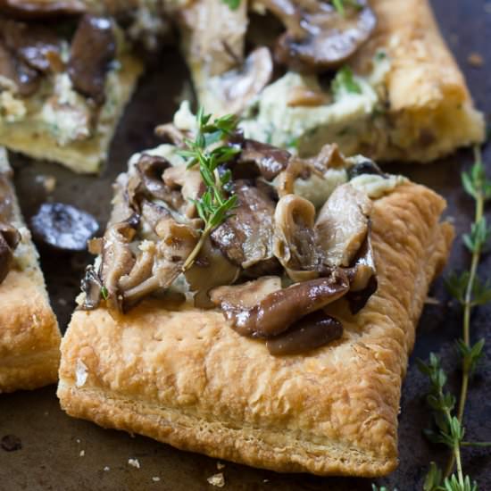 Puff Pastry Mushroom Tart