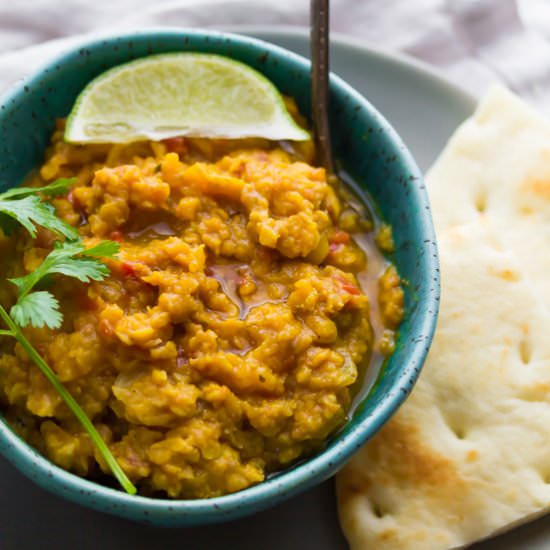 Slow Cooker Butternut Squash Lentil Curry