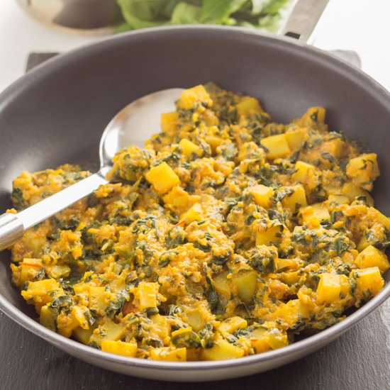 Potato and Spinach Curry