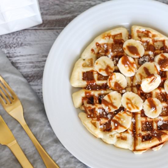Brown Butter Banana Waffles