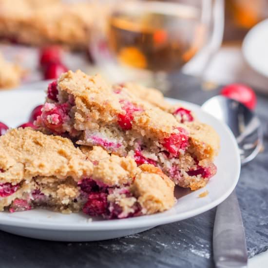 Vegan Almond Cranberry Cake