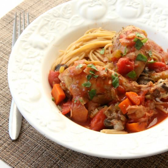 SLOW COOKER CACCIATORE CHICKEN