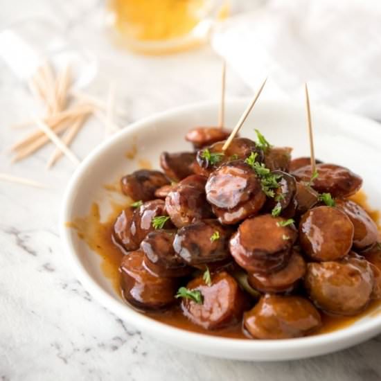 CHORIZO BITES IN SWEET & SPICY SAUC