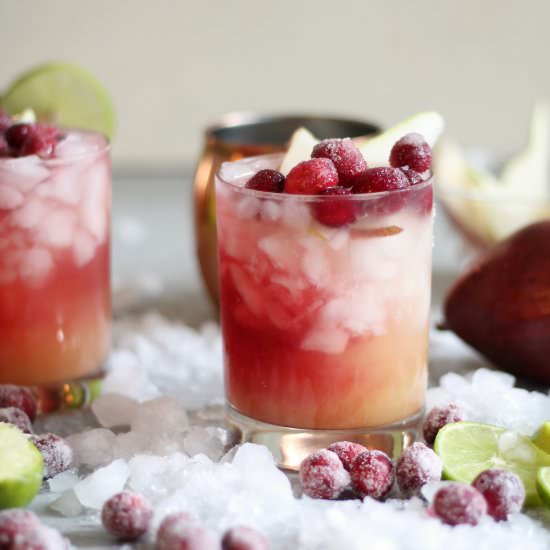 Cranberry Pear Moscow Mules