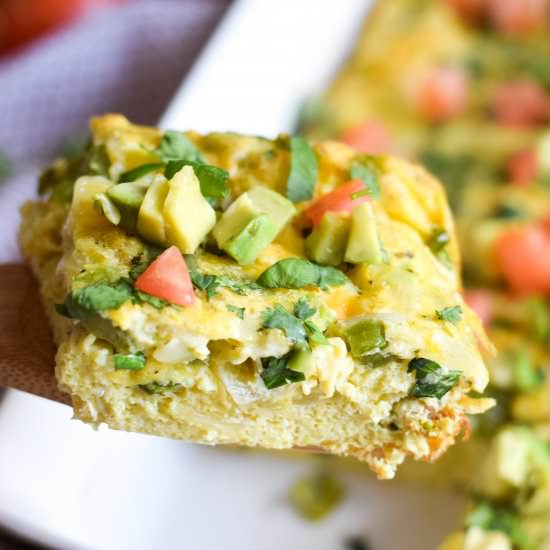 Salsa Verde Breakfast Frittata