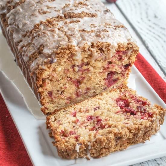 Cranberry Apple Streusel Bread