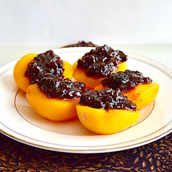 Peach Halves with Mincemeat