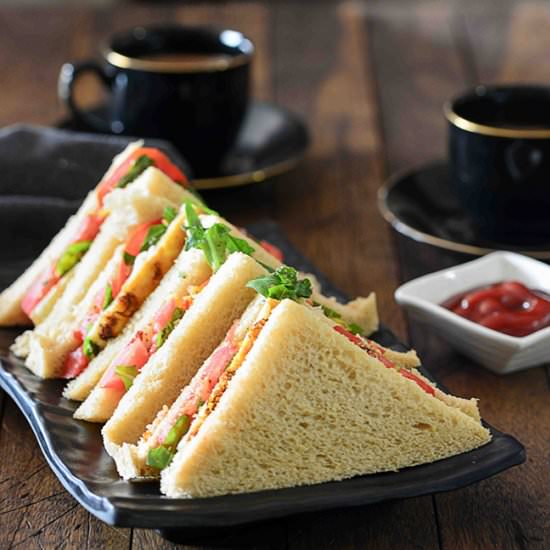 Indian Style Bread Omlette Sandwich