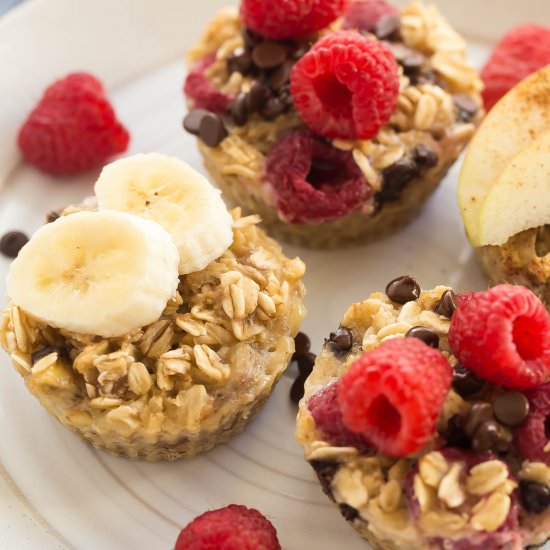 4 Ingredient Baked Oatmeal Cups