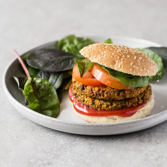 Millet, Kale & Yam Burgers
