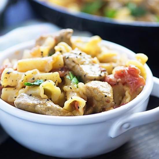 One Skillet Pork Pasta