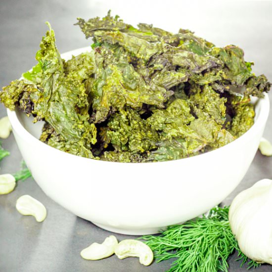Dill Pickle Kale Chips
