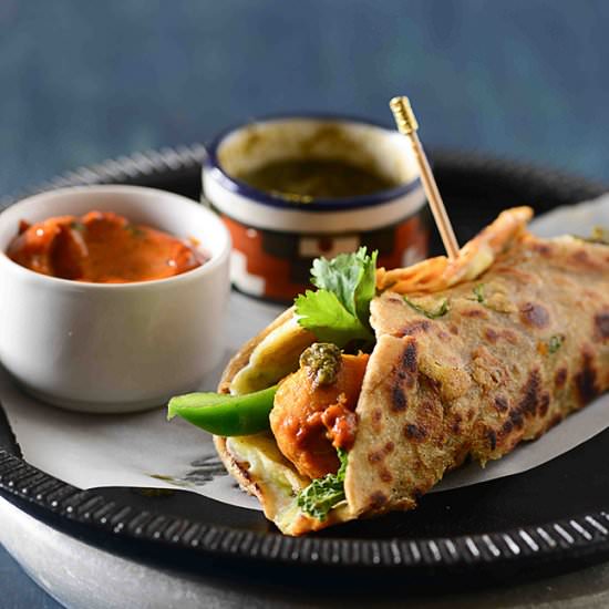Vegetarian Kathi Roll (Wrap)
