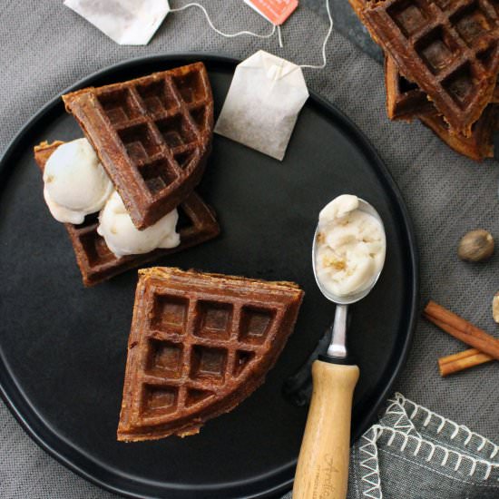 Dirty Chai Waffle Sandwiches