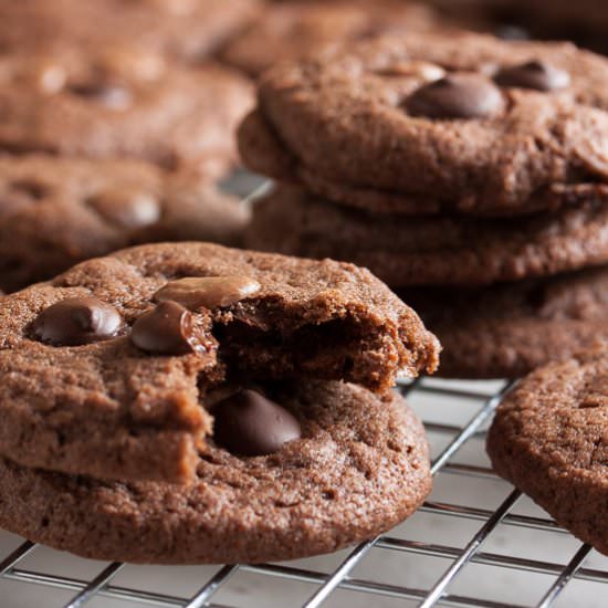 Triple Chocolate Cranberry Cookies
