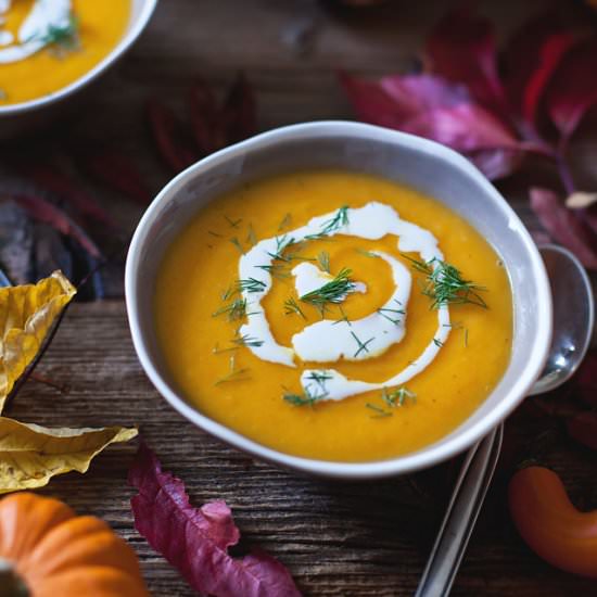 Pumpkin and Sweet Potato Soup
