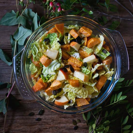 Cabbage, Apple & Sweet Potato Salad