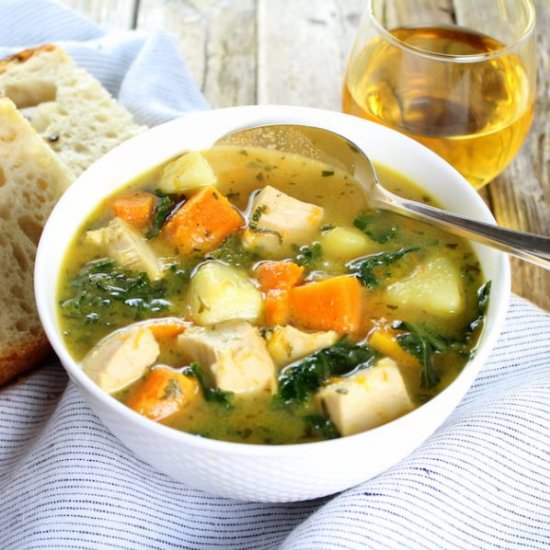 Kale & Butternut Squash Turkey Soup