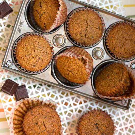 Oat Chocolate Chunk Mini Muffins
