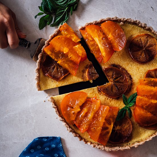 Persimmon Kefir Tart