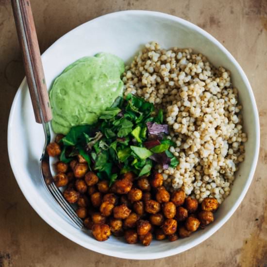 Vegan Buddha Bowl + Curry Chickpeas