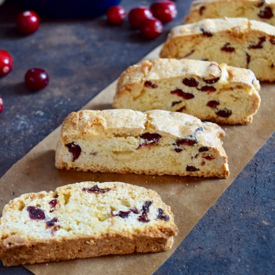 White Chocolate Cranberry Biscotti
