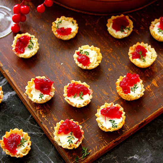 Cranberry & Cream Cheese Tarts