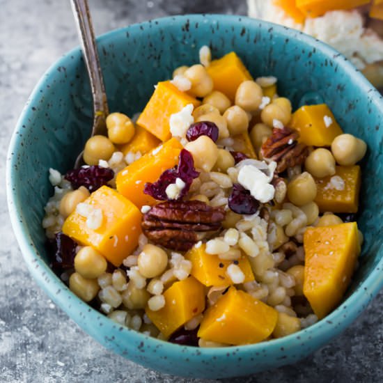 Chickpea Butternut Squash Barley Lu