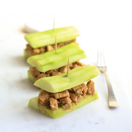 Turkey Salad Cucumber Sliders