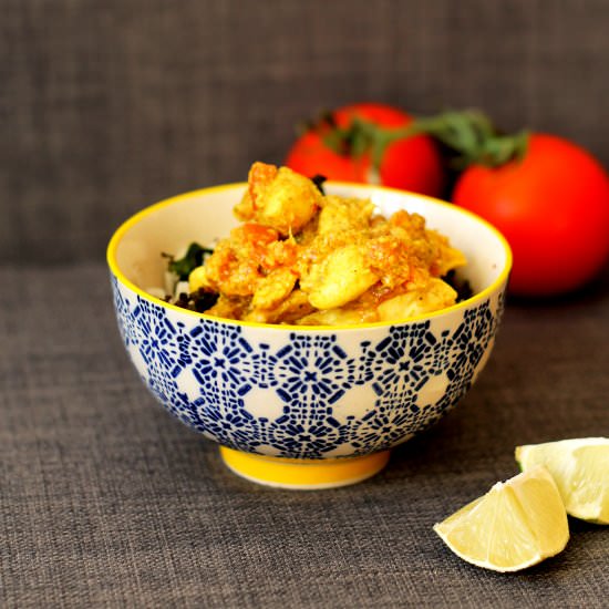 Easy Curried coconut chicken