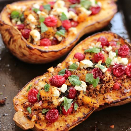 Cranberry, Feta & Quinoa Squash