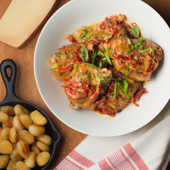 Chicken with sun-dried tomato cream