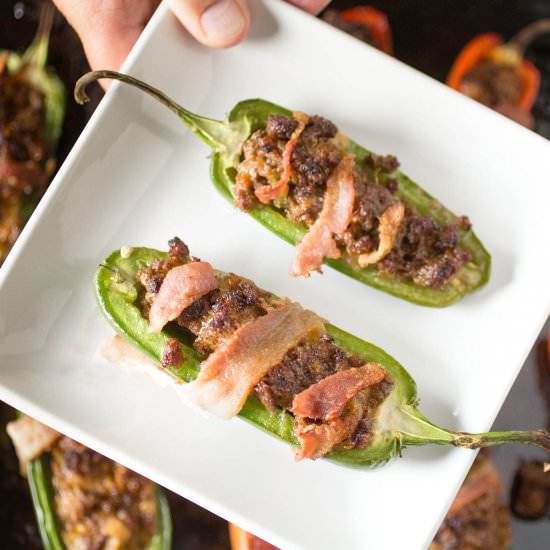 Bacon Cheeseburger Jalapeno Poppers