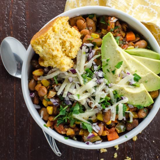 30 Minute Smoky Vegetarian Chili