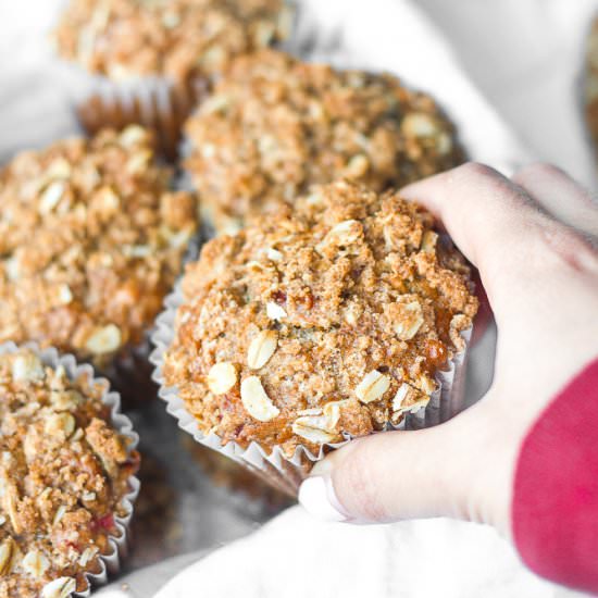 Leftover Cranberry Sauce Muffins