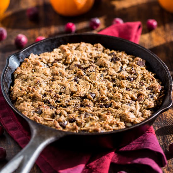 Cranberry Orange Skillet Cookie