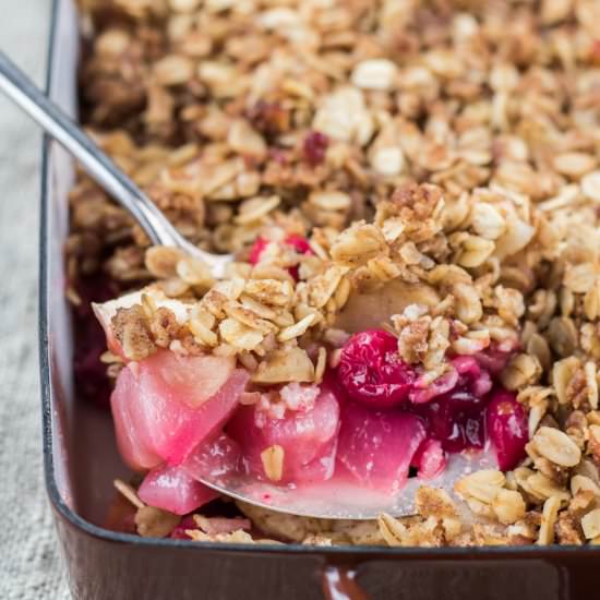 Pear and Cranberry Crisp