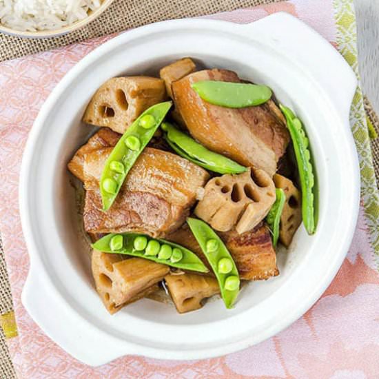 Red Cooked Pork With Lotus Root