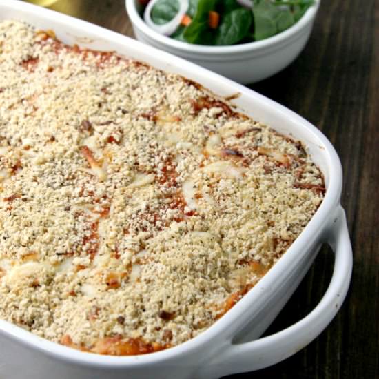 Chicken Parmesan Baked Pasta