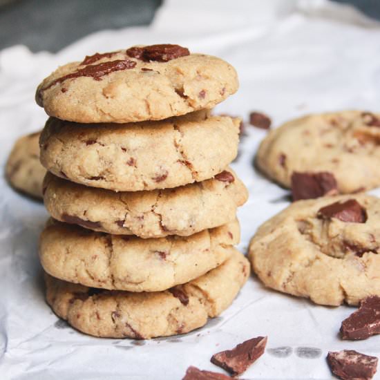 Chocolate Chunk Cookies (Eggless)