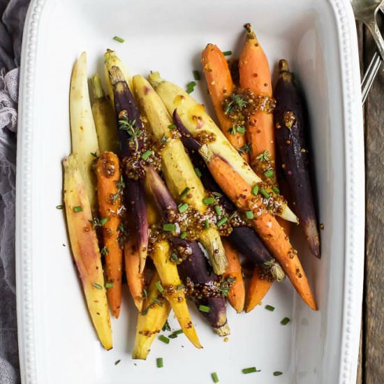 Maple Dijon Glazed Carrots