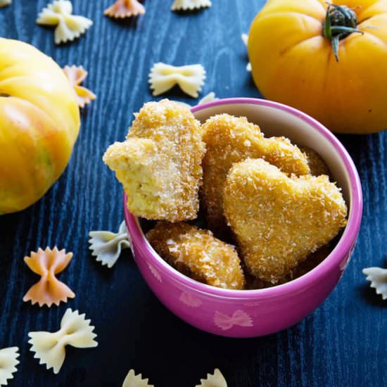Fried Mac-n-Cheese Hearts