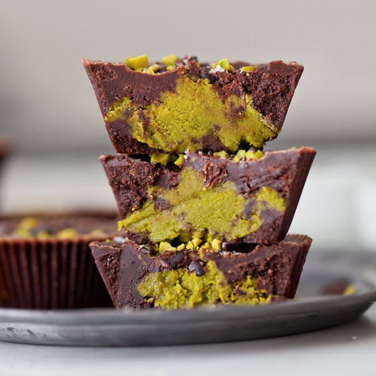 Chocolate pistachio cups