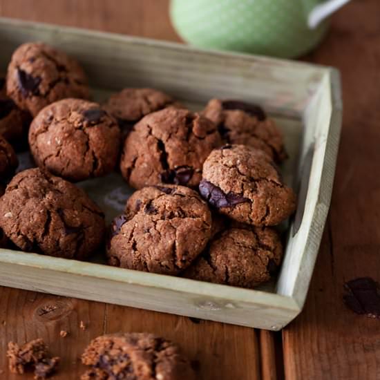 Almond butter chocolate cookies