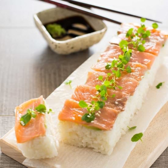 Pressed Sushi with Smoked Salmon